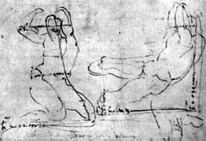 Michelangelo Sketch Working Drawing British Museum London 1525